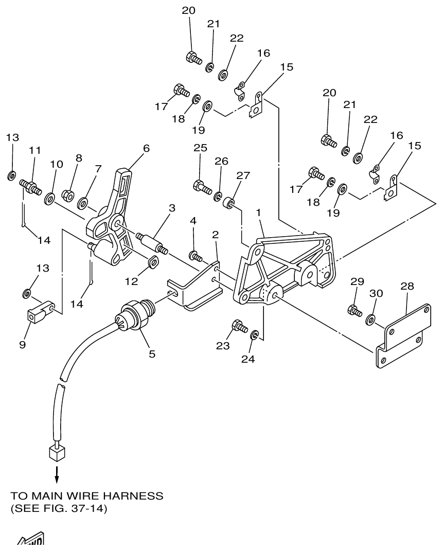 Yamaha ME432STIP1 SHIFT ASSIST UNIT parts diagram