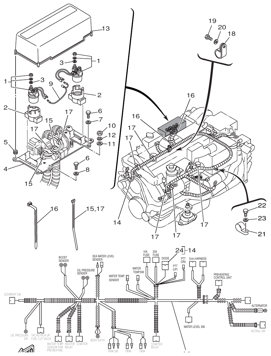Yamaha ME432STIP1 ELECTRICAL 2 parts diagram