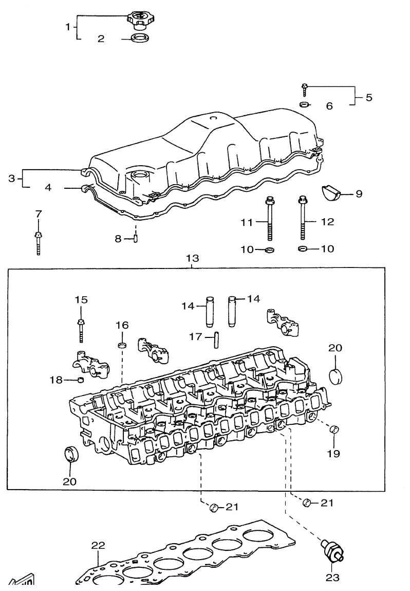 Yamaha ME432STIP2 CYLINDER HEAD parts diagram
