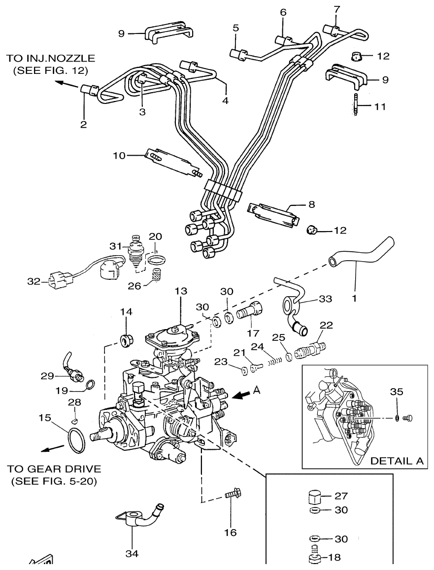 Yamaha ME432STIP2 FUEL INJECTION PUMP parts diagram