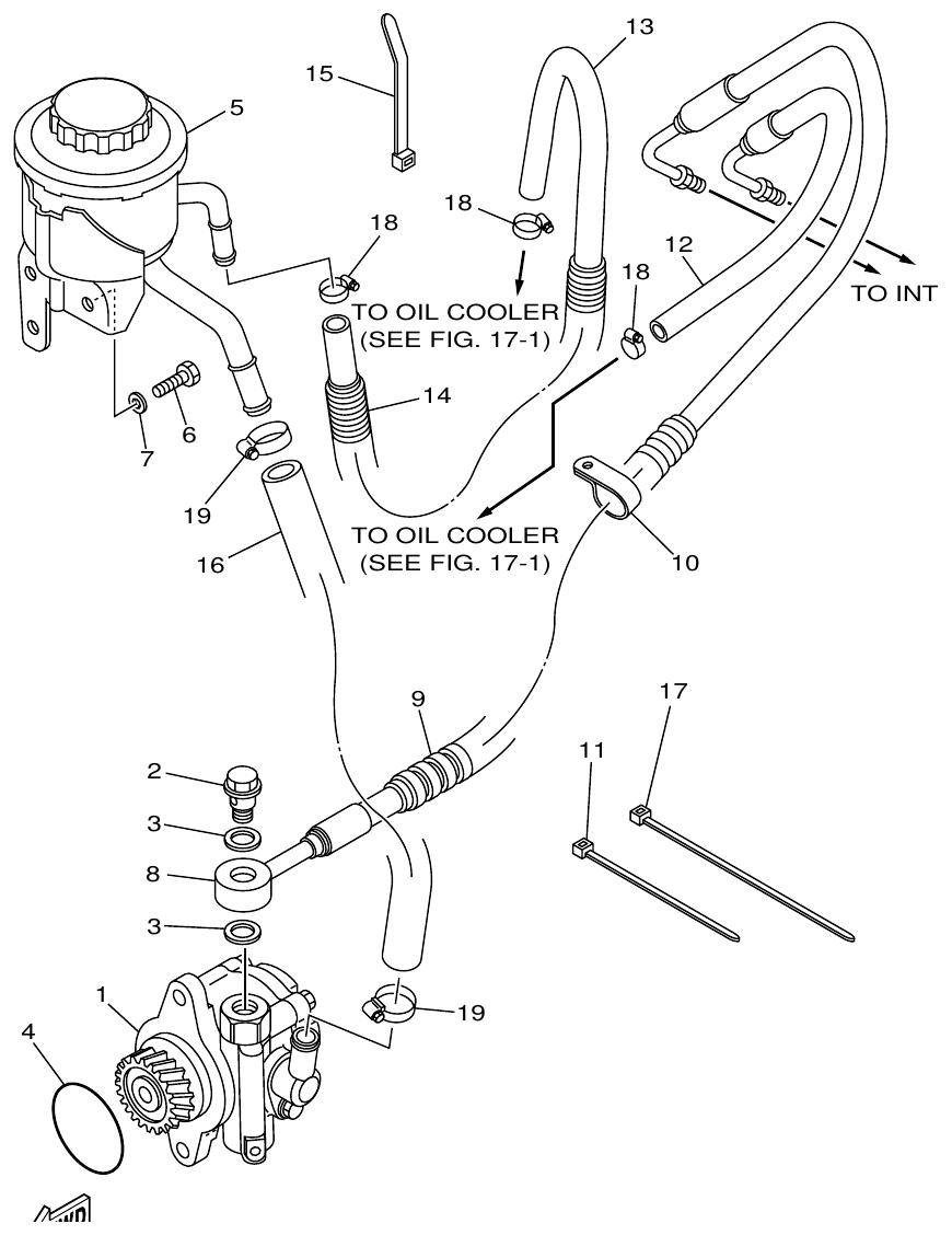 Yamaha ME432STIP2 POWER STEERING OIL PUMP parts diagram