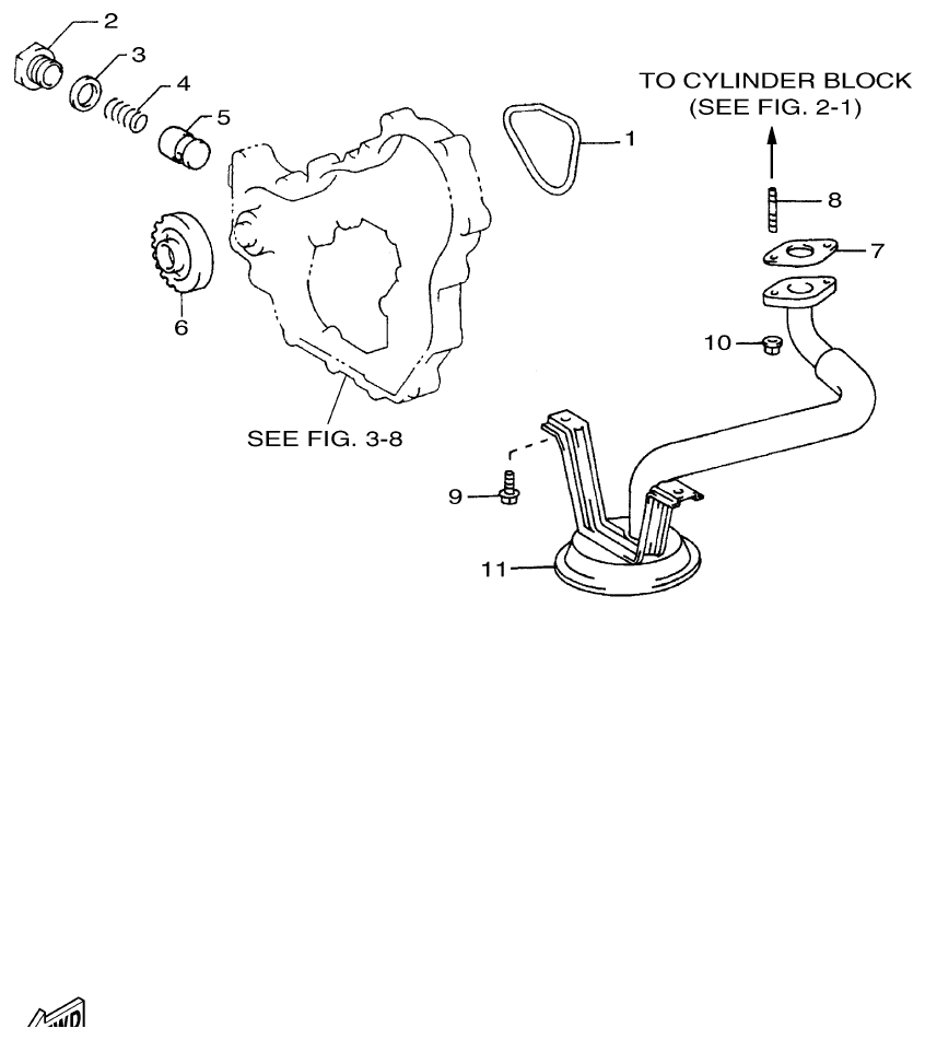 Yamaha ME432STIP2 OIL PUMP parts diagram