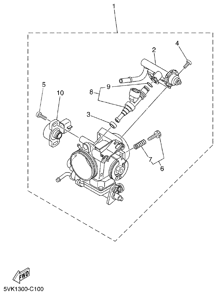 Yamaha MT-03 INTAKE 2 parts diagram