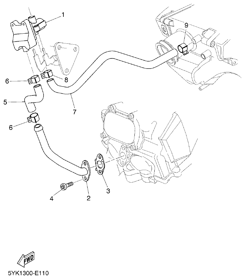 Yamaha MT-03 AIR INDUCTION SYSTEM parts diagram