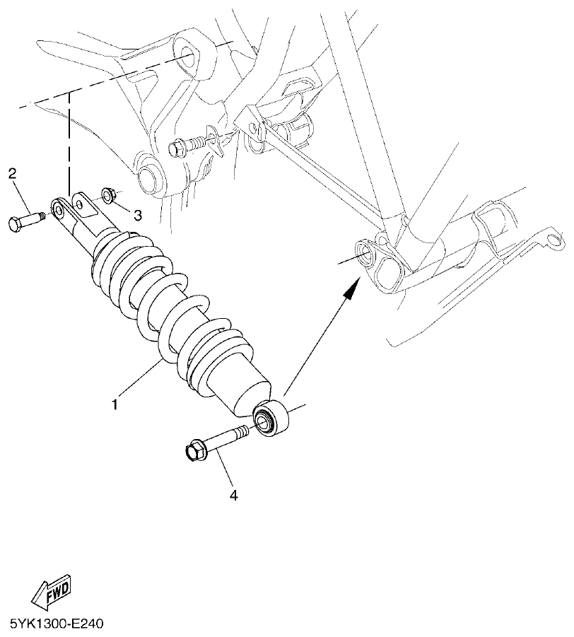 Yamaha MT-03 REAR SUSPENSION parts diagram
