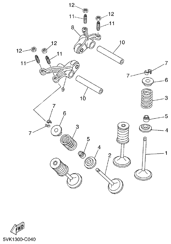 Yamaha MT-03 VALVE parts diagram