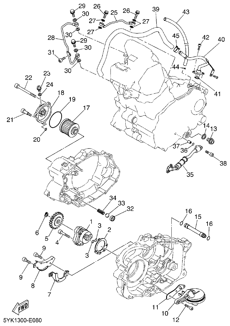 Yamaha MT-03 OIL PUMP parts diagram