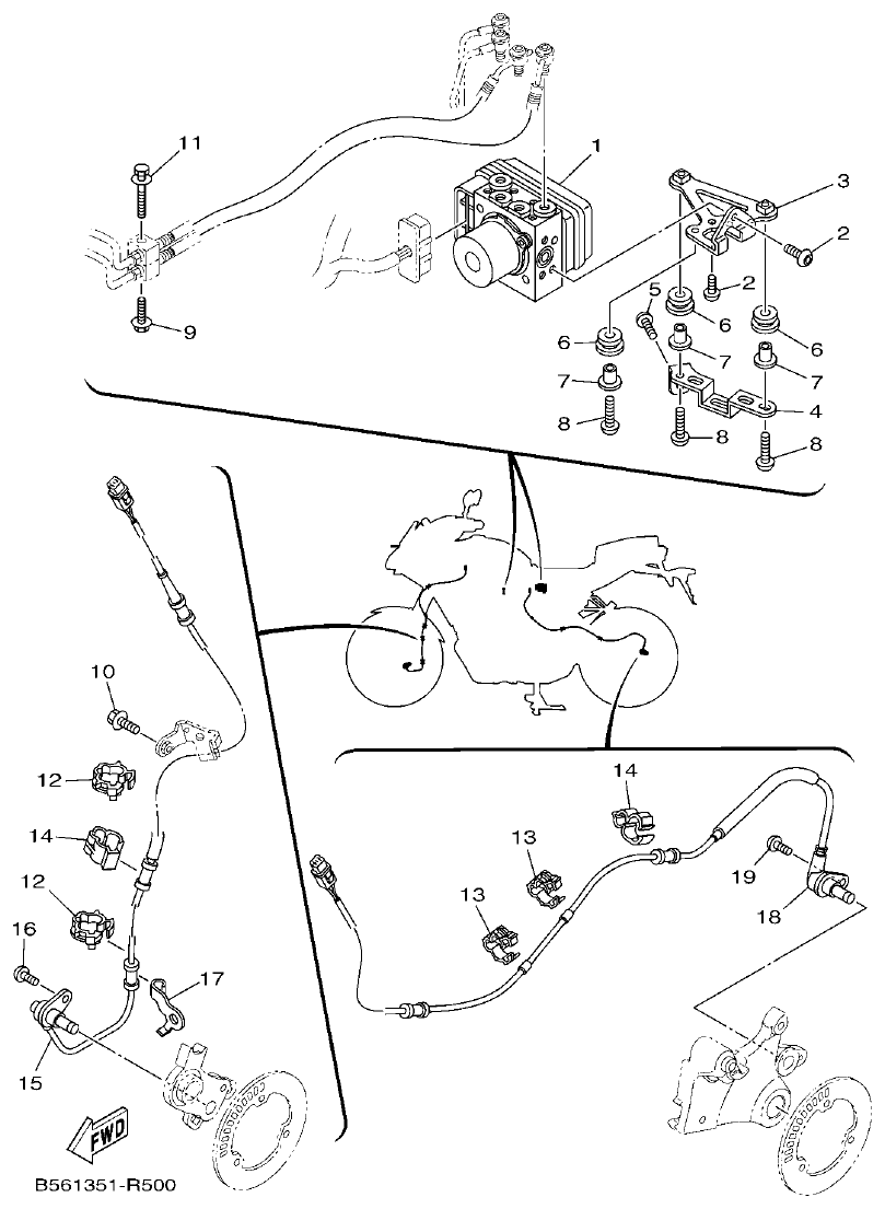 Yamaha MT-09 ELECTRICAL 3 parts diagram