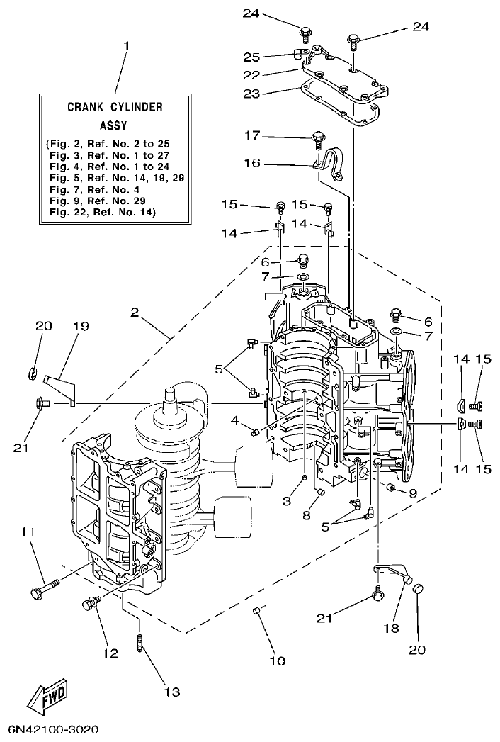 Yamaha L130BETO CYLINDER. CRANKCASE 1 parts diagram