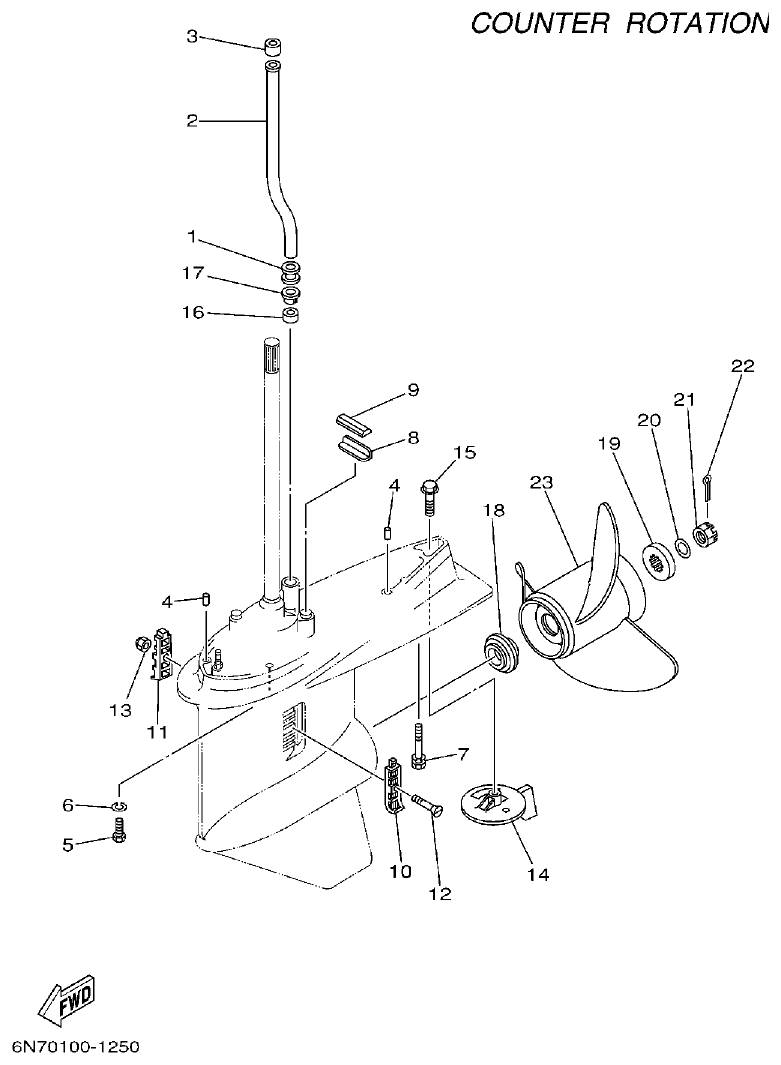 Yamaha L130BETO LOWER CASING. DRIVE 4 parts diagram