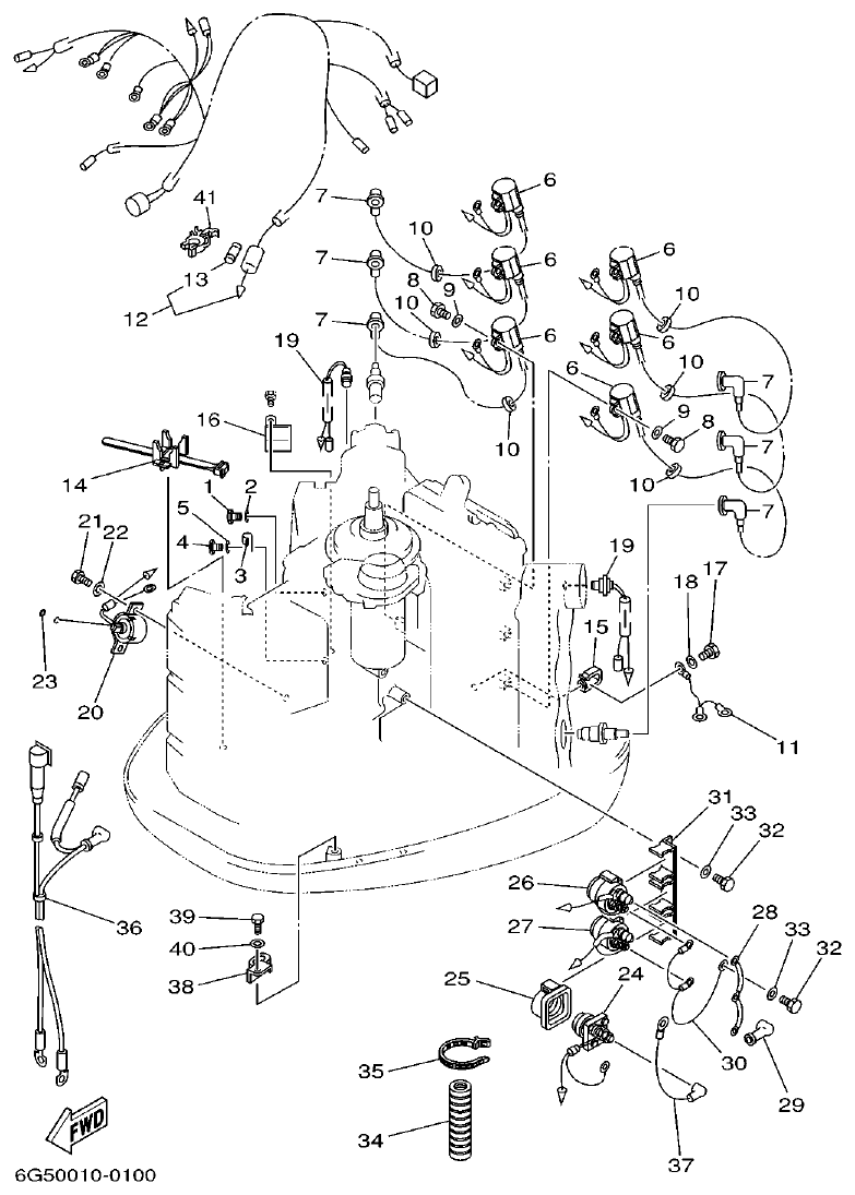 Yamaha L150A, L200A ELECTRICAL 2 parts diagram
