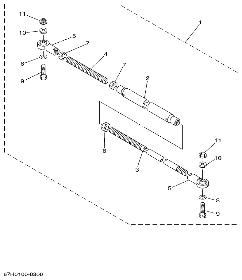Yamaha L150A, L200A STEERING GUIDE ATTACHMENT 2 parts diagram