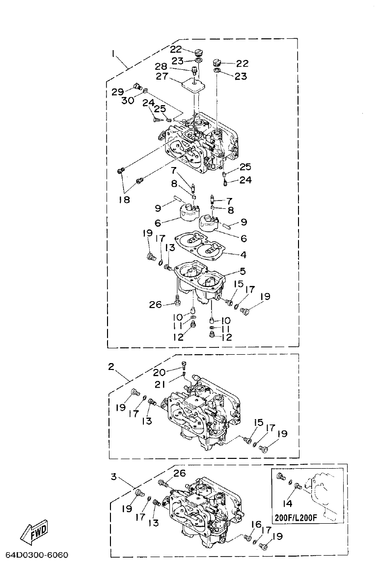 Yamaha A1 CARBURETOR parts diagram