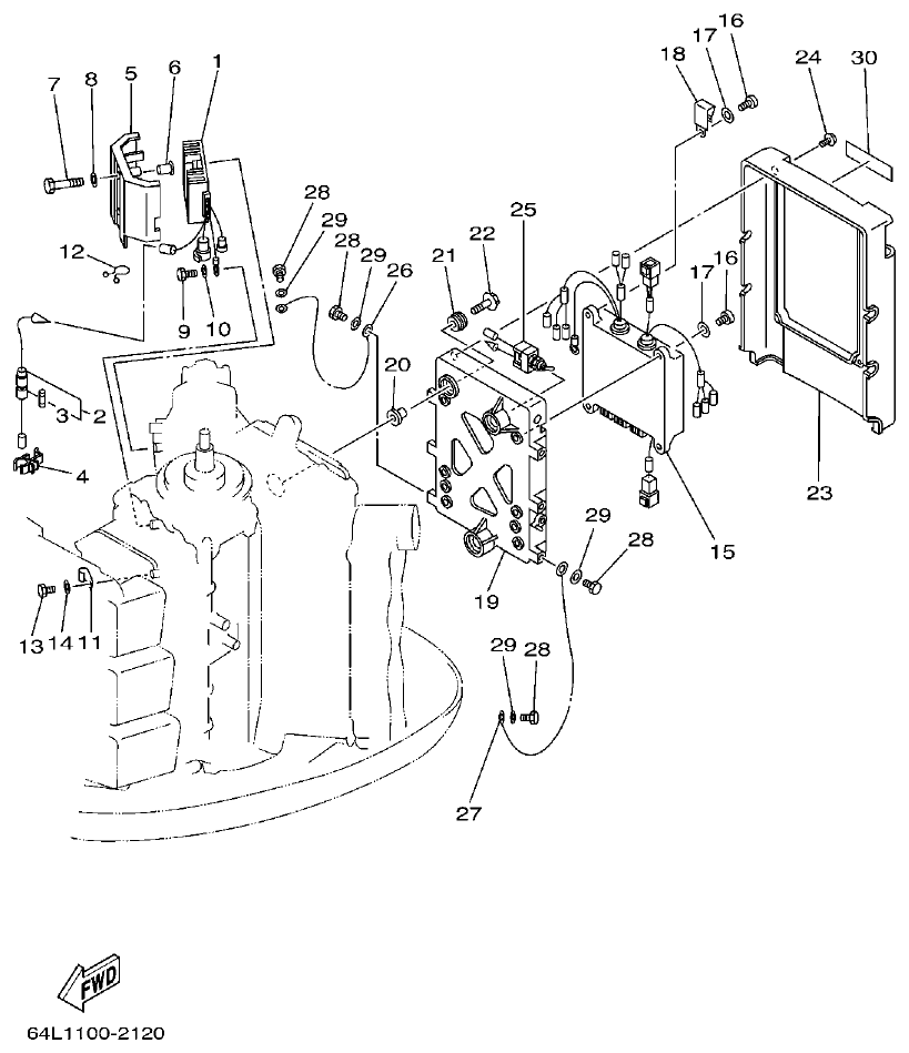 Yamaha 150FETO, 175DETO, L150FETO ELECTRICAL 1 parts diagram