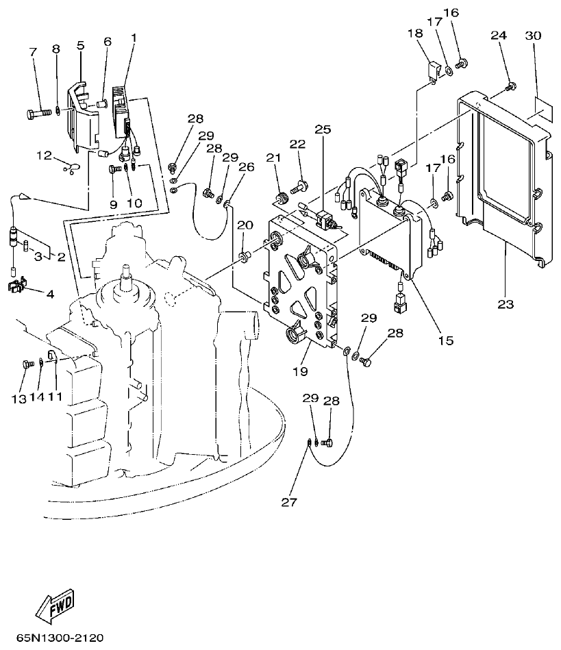 Yamaha 150FETO, 200FETO, L150FETO, L200FETO ELECTRICAL 1 parts diagram