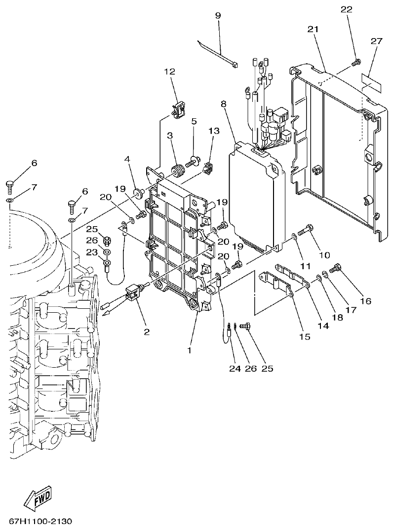 Yamaha L150J ELECTRICAL 1 parts diagram