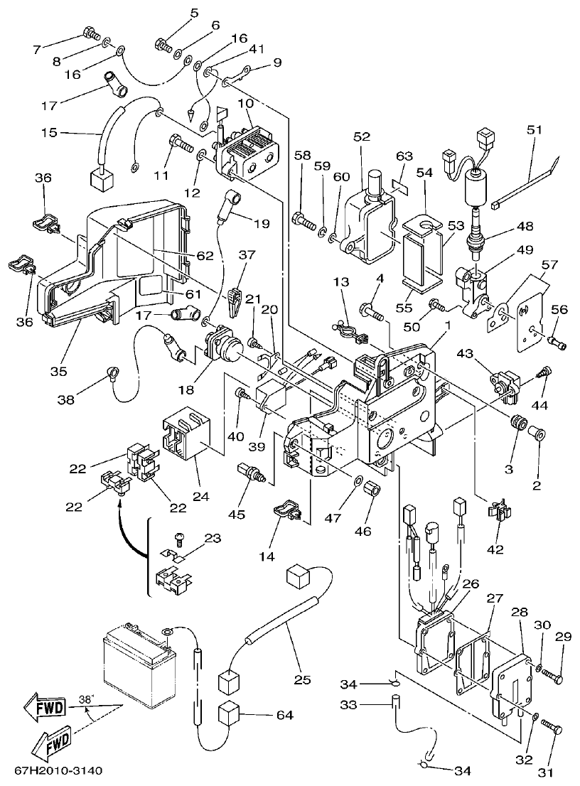 Yamaha L150J ELECTRICAL 3 parts diagram