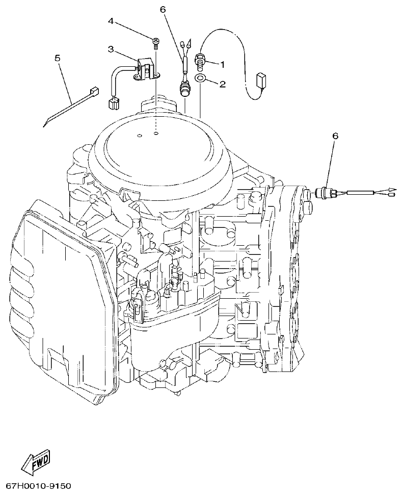 Yamaha L150J ELECTRICAL 4 parts diagram