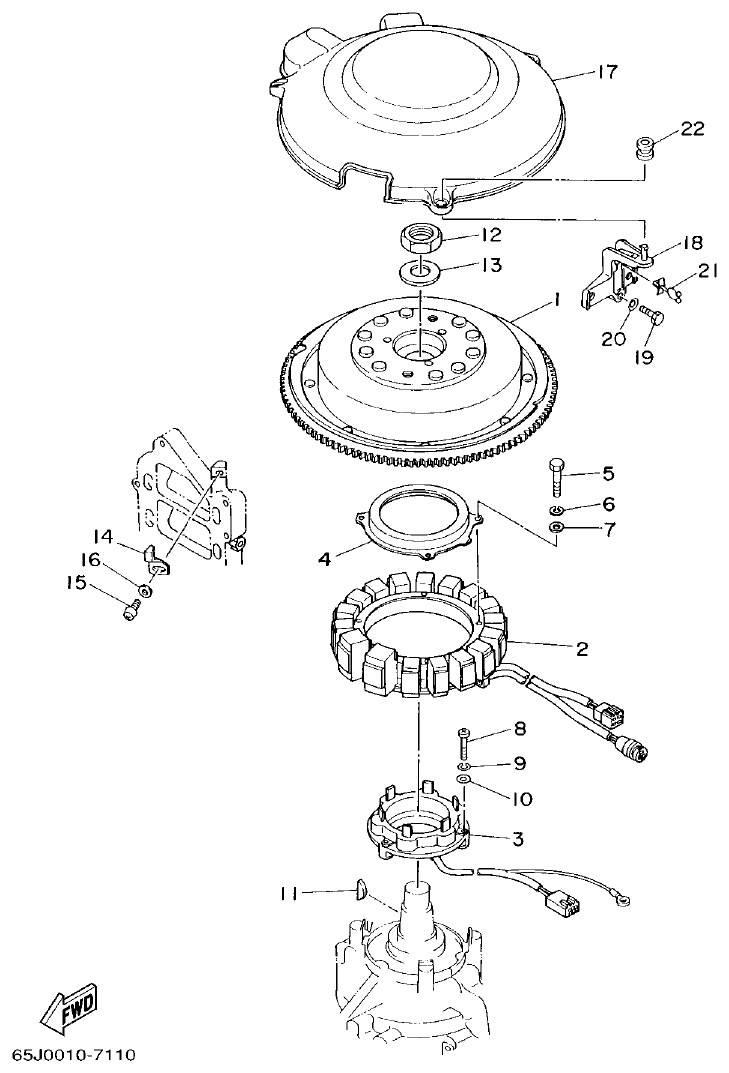Yamaha L225FETO GENERATOR parts diagram