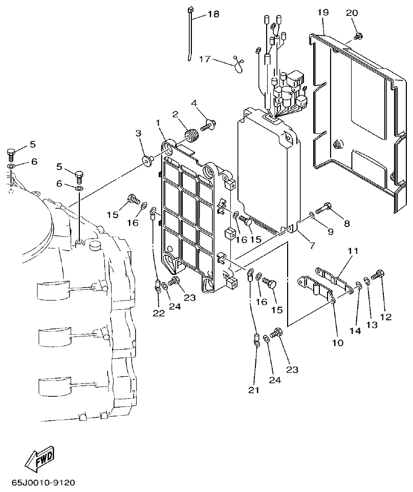 Yamaha L225FETO ELECTRICAL 1 parts diagram