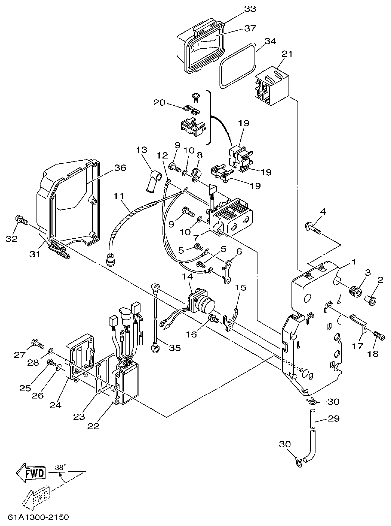 Yamaha 250A, L250A ELECTRICAL 3 parts diagram