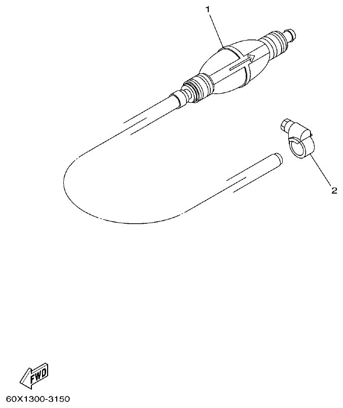 Yamaha 250AETO, L250AETO FUEL 3 parts diagram