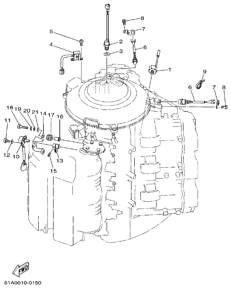 Yamaha 250AETO, L250AETO ELECTRICAL 4 parts diagram