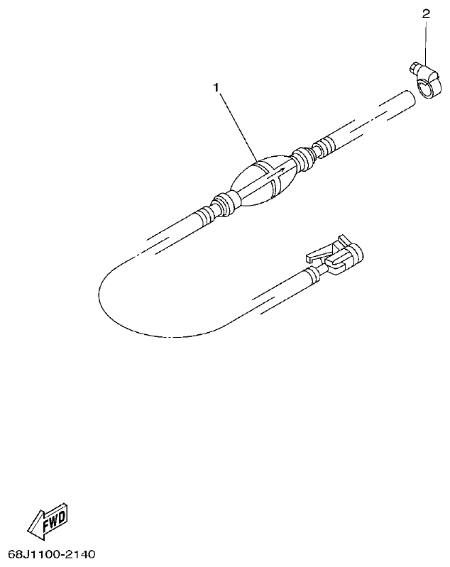 Yamaha L250BETO FUEL 2 parts diagram