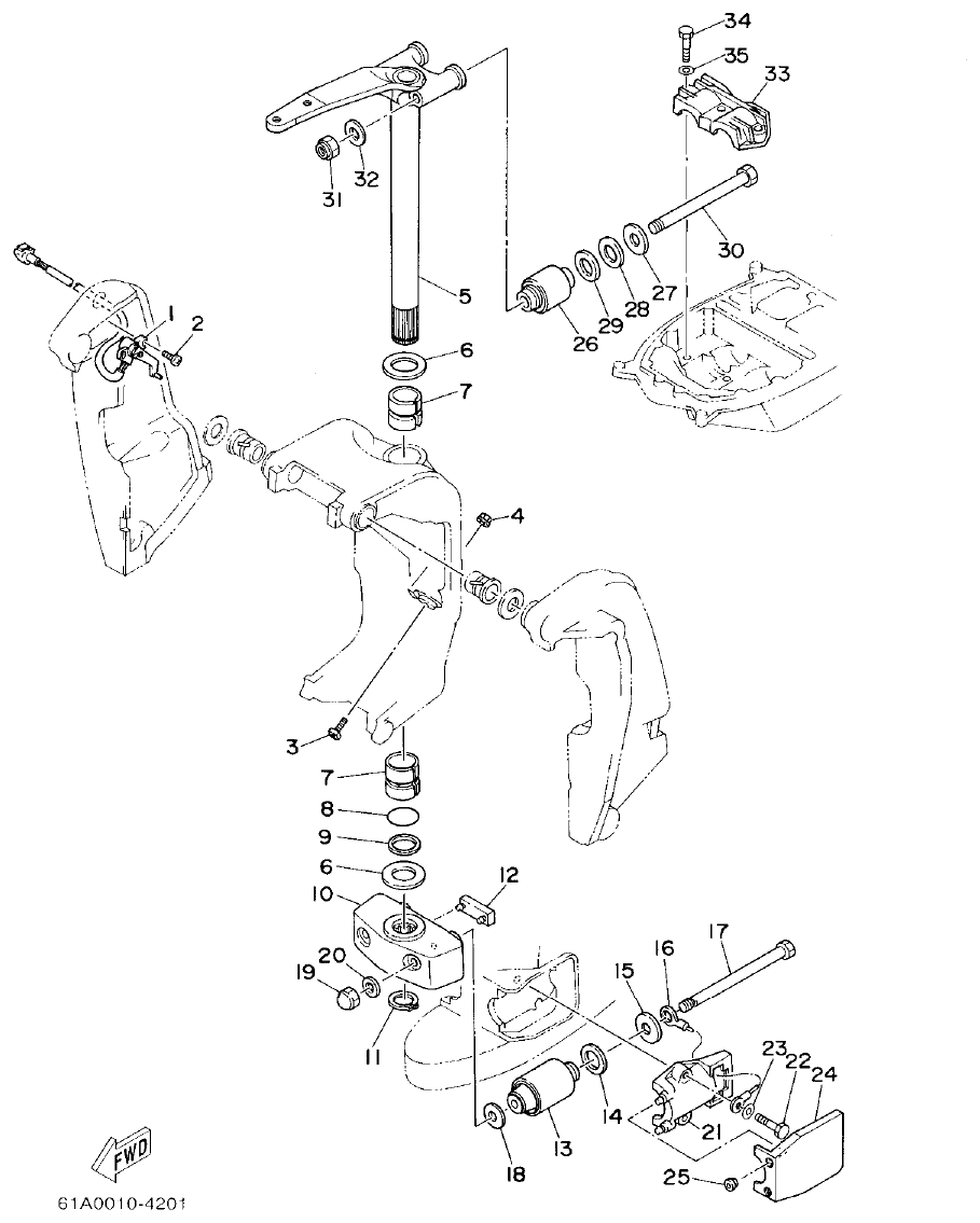 Yamaha L250BETO BRACKET 2 parts diagram