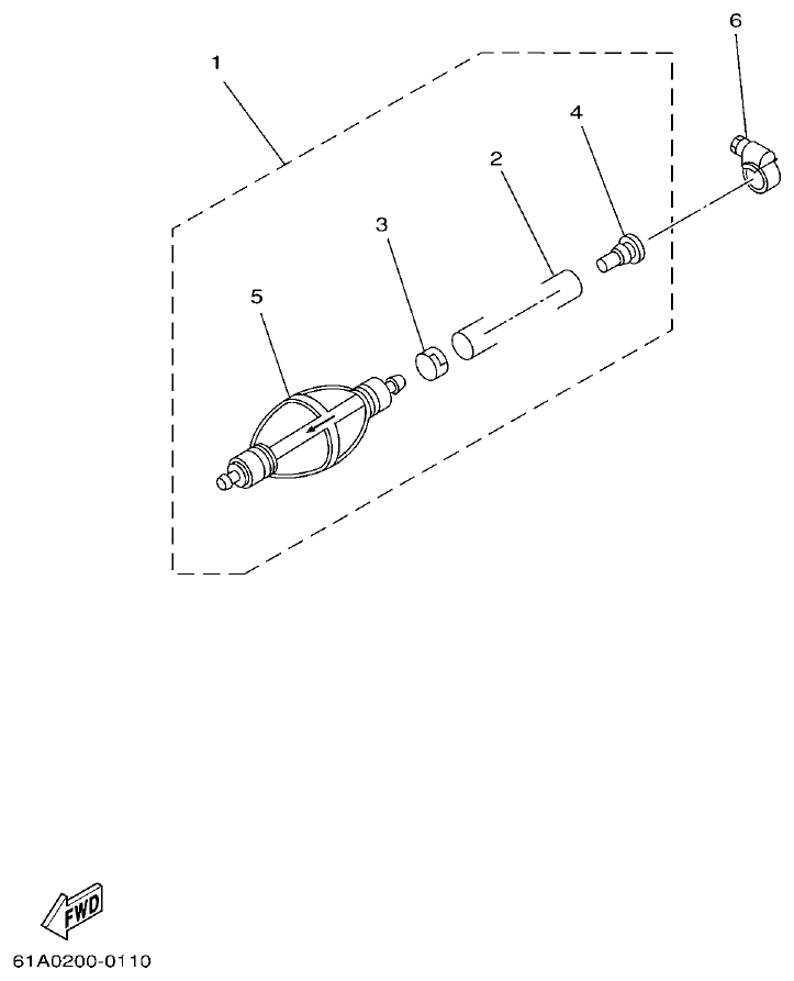 Yamaha 250BETO, L250BETO FUEL 2 parts diagram