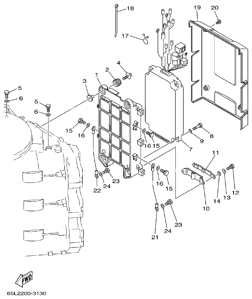 Yamaha 250BETO, L250BETO ELECTRICAL 1 parts diagram