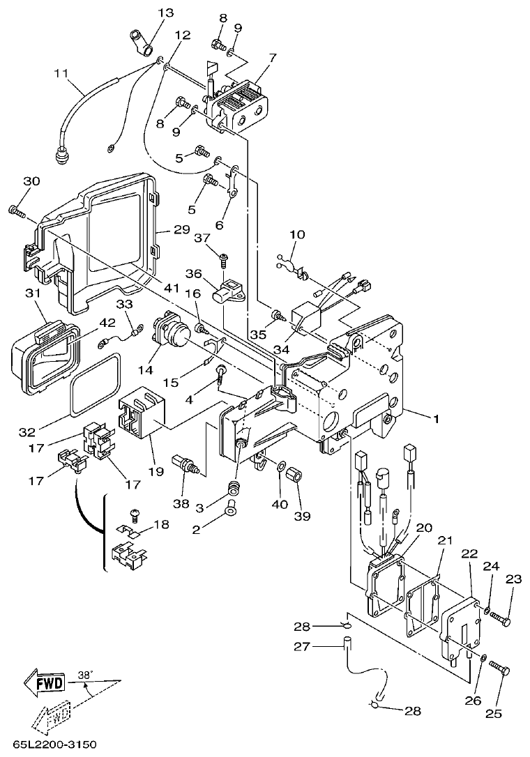 Yamaha 250BETO, L250BETO ELECTRICAL 3 parts diagram