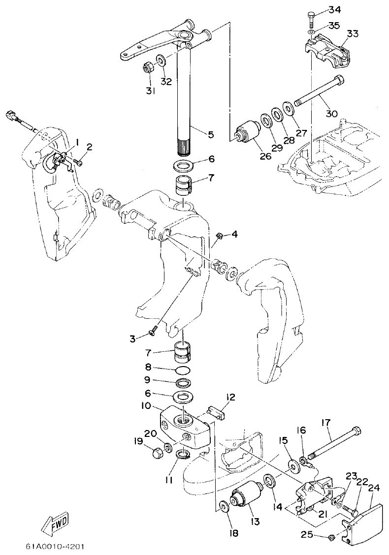 Yamaha 250BETO, L250BETO BRACKET 2 parts diagram