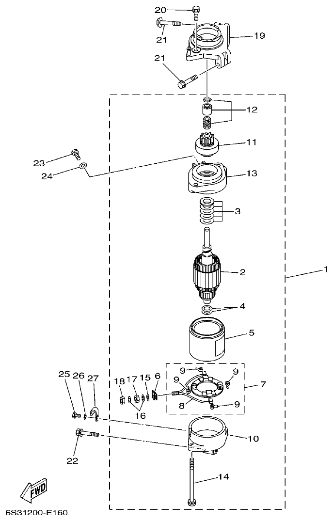 FIG. 16 — STARTING MOTOR