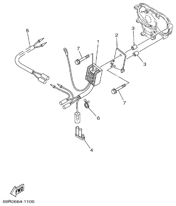Yamaha 25BMH ELECTRICAL 2 parts diagram