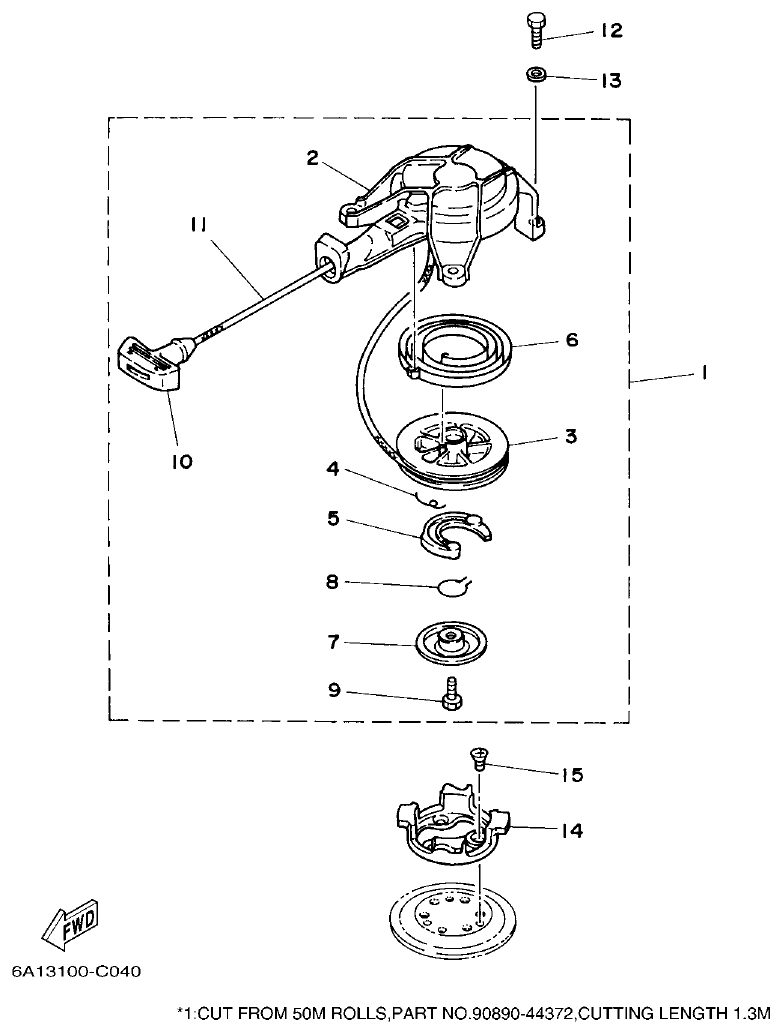 Yamaha 2BMH STARTER parts diagram