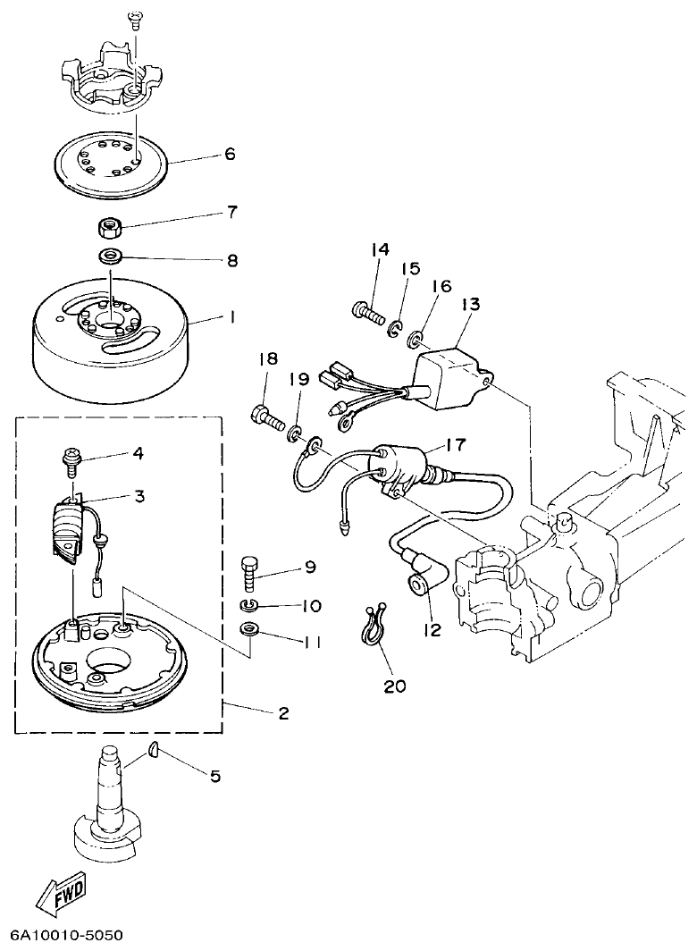 Yamaha 2BMH GENERATOR parts diagram