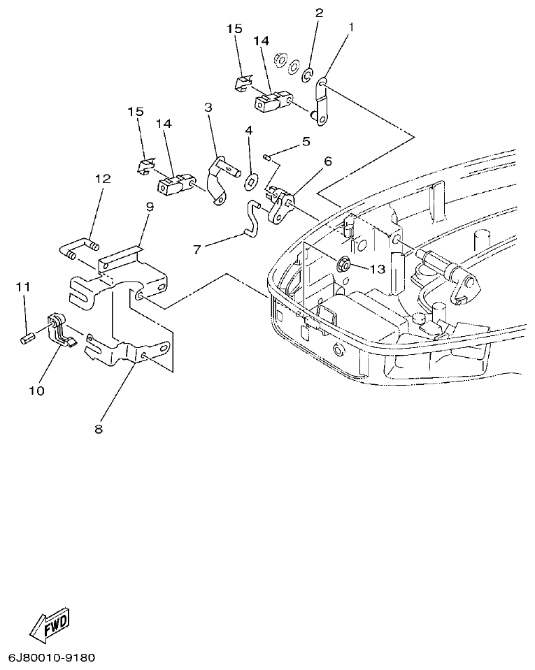 Yamaha 30DMH CONTROL 2 parts diagram