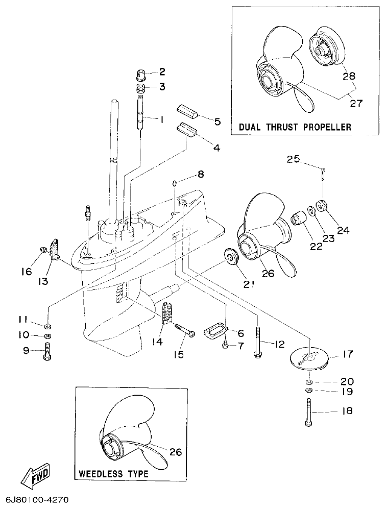 Yamaha 30DMH LOWER CASING. DRIVE 2 parts diagram