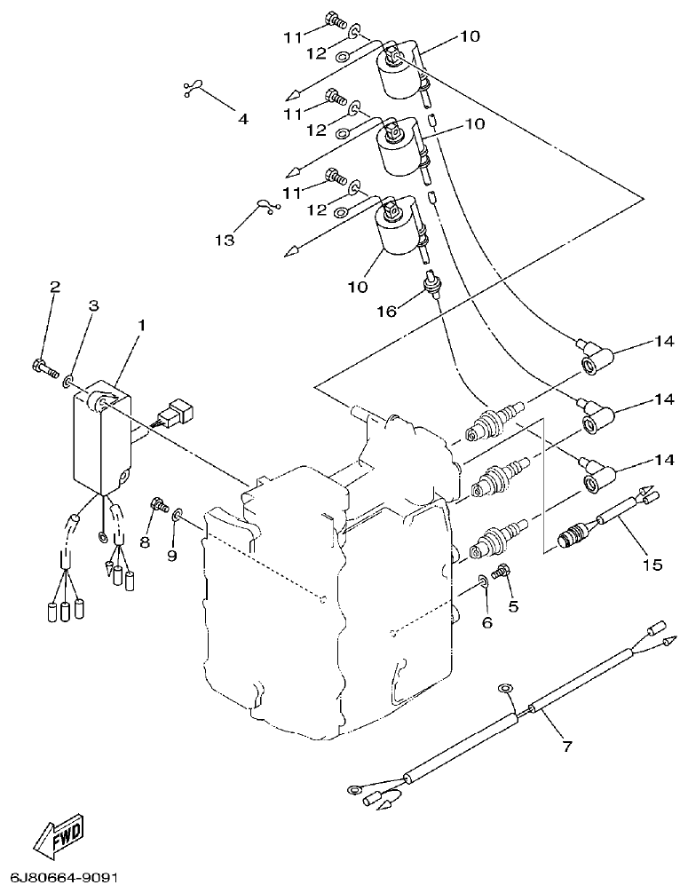 Yamaha 30DMH ELECTRICAL 1 parts diagram
