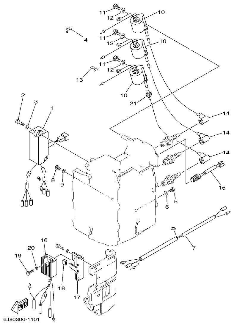 Yamaha 30DEO, 30DMHO, 30DETO ELECTRICAL 1 parts diagram