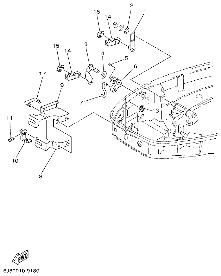Yamaha 30DEO, 30DMHO, 30DETO CONTROL 2 parts diagram