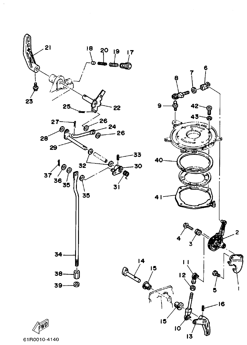 Yamaha 30G CONTROL 1 parts diagram