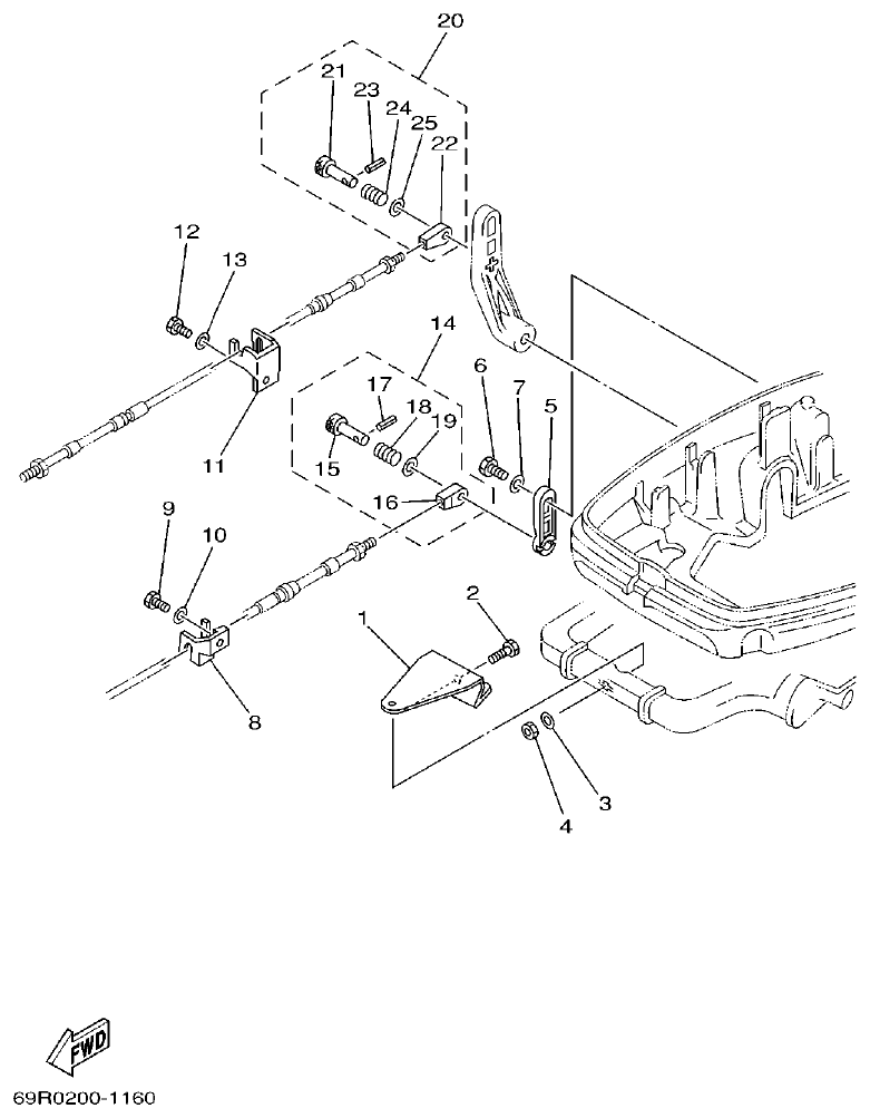 Yamaha 30G CONTROL 2 parts diagram