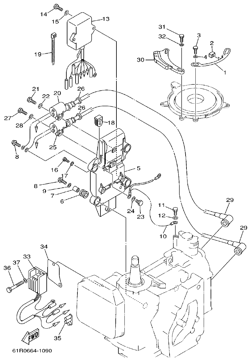 Yamaha 30G ELECTRICAL 1 parts diagram