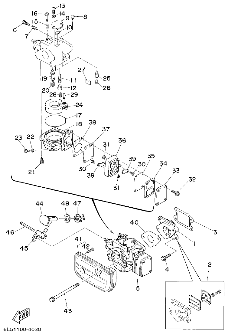 Yamaha 3AMH INTAKE parts diagram