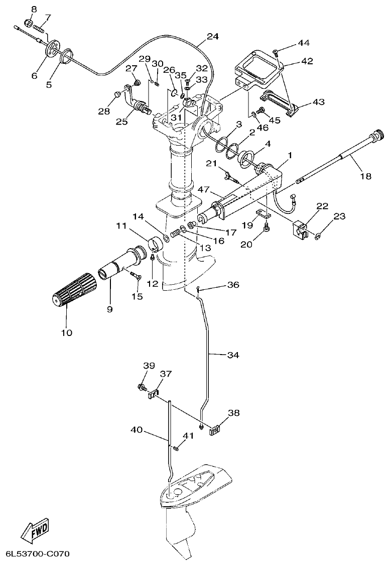 Yamaha 3AMH CONTROL parts diagram