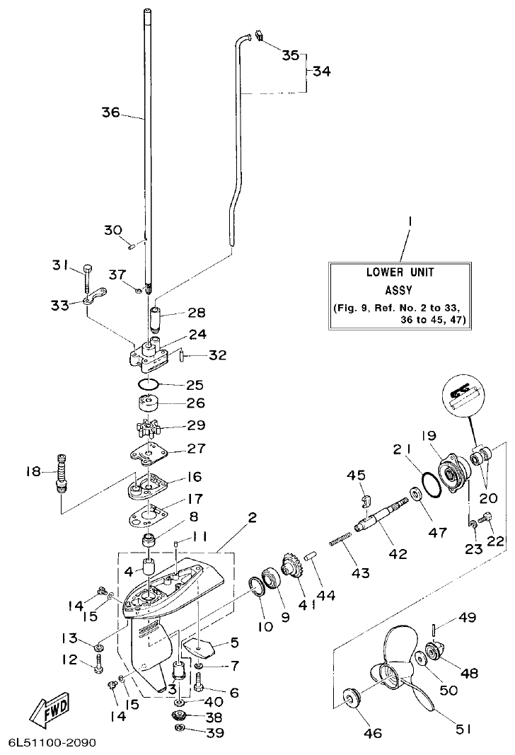 Yamaha 3AMH LOWER CASING & DRIVE parts diagram
