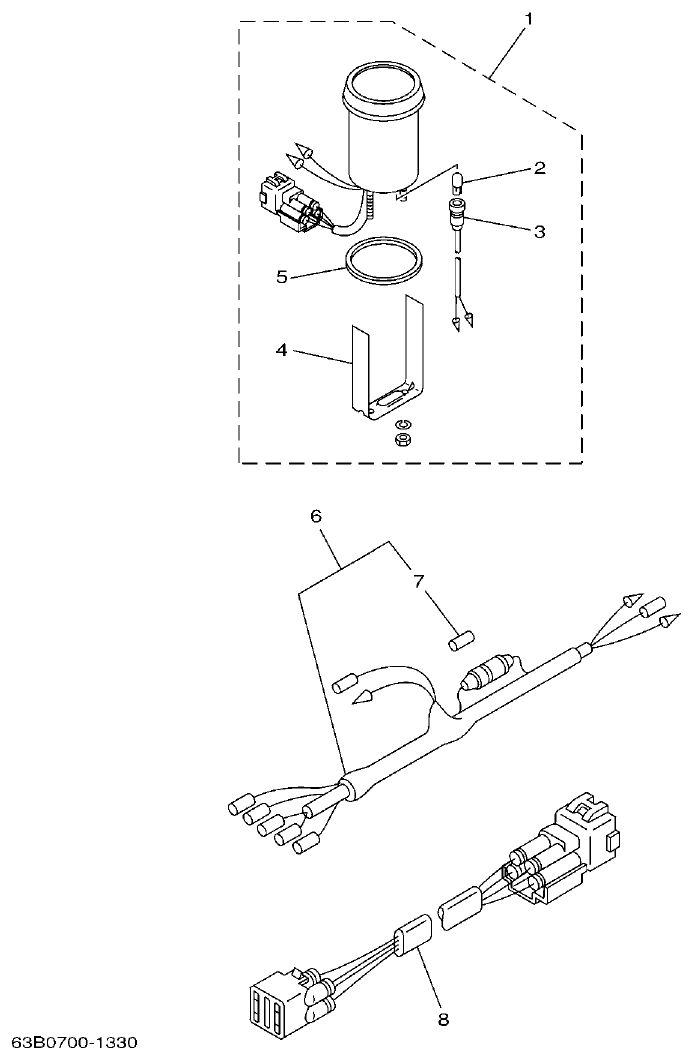 Yamaha PC_40V'04 METER 2 parts diagram