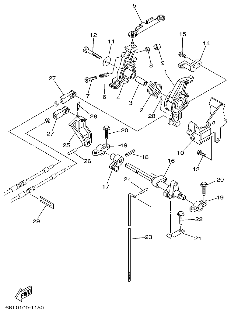 Yamaha E40X CONTROL parts diagram